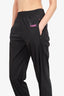 Fendi Nylon Black/Pink 'Karl Loves' Logo Jogger Track Pants Size 40