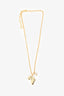 Pre-loved Chanel™ Gold Tone Africa Map Pendant Necklace