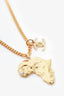 Pre-loved Chanel™ Gold Tone Africa Map Pendant Necklace