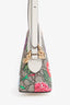 Gucci Off White/Beige GG Supreme Canvas Small Floral Ophidia Shoulder Bag