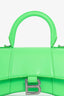 Balenciaga Green Leather Hourglass XS Top Handle Bag