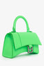 Balenciaga Green Leather Hourglass XS Top Handle Bag