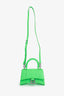 Balenciaga Green Leather Hourglass XS Top Handle Bag