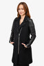 Rudsak Black Wool/Leather Biker Style Coat Size P/S