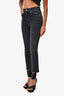 Agolde Black Denim High Rise Crop 'Riley' Jeans Size 23