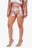 Nadine Merabi Pink Sequin Shorts Size XS