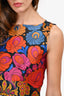 Etro Multicolour Floral Brocade A-Line Sleeveless Dress Size 38