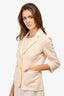 The Row Cream Wool Single Breasted Button Blazer Size 6