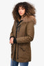 Mackage Green Rabbit Fur Lined 2 in 1 Parker Coat Size XS (As Is)