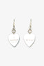 Gucci Sterling Silver Heart Logo Earrings