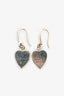 Gucci Sterling Silver Heart Logo Earrings