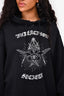 Balenciaga Black Cotton 'Society' Print Hoodie Size S Mens