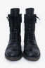 Pre-Loved Chanel™ Chanel Leather Zip/Lace Up Combat Boots Size 36.5 (As Is)