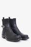 Prada Black Leather Buckle Detail Chelsea Boots Size 35.5