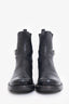 Prada Black Leather Buckle Detail Chelsea Boots Size 35.5