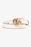 Gucci Cream Leather GG Marmont 0.75 Thin Belt Size 65