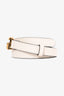 Gucci Cream Leather GG Marmont 0.75 Thin Belt Size 65