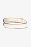 Gucci Cream Leather GG Marmont 0.75 Thin Belt Size 65