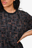 Hermès Black/Brown Printed Cotton T-Shirt Size XXL Mens (As Is)