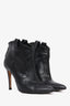 Veronica Beard Black Snake Embossed Leather Heeled Ankle Booties Size 36