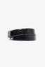 Dolce & Gabbana Black Smooth Leather 2-Toned Metal Belt Size 85 Mens