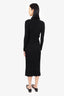 Fillipa K Black Ribbed Knit Midi Skirt + Long Sleeve Mock Neck Top Size XS