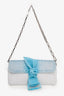 Givenchy Blue/White Python Knot Clutch with Chain