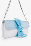 Givenchy Blue/White Python Knot Clutch with Chain