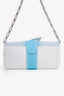 Givenchy Blue/White Python Knot Clutch with Chain