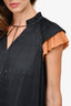 Ulla Johnson Black Pleated Top Size 0