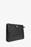 Gucci Black Leather Metalasse Monogram Pouch