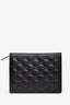 Gucci Black Leather Metalasse Monogram Pouch