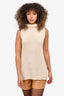 Vince Cream Wool/Cashmere Sleeveless Turtleneck Top Size S