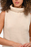 Vince Cream Wool/Cashmere Sleeveless Turtleneck Top Size S