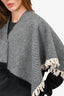 Burberry Black Wool/Cashmere Herringbone Mini Cape