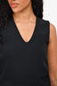 Acne Studios Black Front Tuck Detailed 'Challa' Midi Dress Size 34