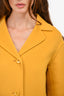 Weekend MaxMara Yellow Wool Blend 'Cucito A Mano' Coat Size 4