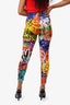 Moschino Couture Multicolor Graffiti Print Pants Size 40