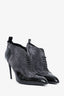 Roger Vivier Black Suede/Patent Leather Lace-Up Bootie Heels Size 41