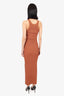 Toteme Brown Ribbed Knit Sleeveless Maxi Dress Size S