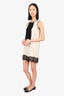 Haute Hippie Cream/Black Silk Ruffle Dress Size XS