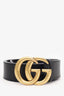 Gucci Black Leather GG Marmont Belt Size 85.34