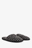 Pre-Loved Chanel™ 2019 Black Tweed CC Logo Slippers Size S