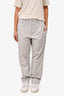 Hermès Light Grey Cotton Drawstring Joggers Size 44 Mens