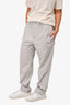 Hermès Light Grey Cotton Drawstring Joggers Size 44 Mens