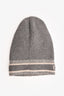 Christian Dior Grey/Cream Wool/Cashmere Blend Toque