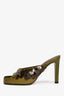 Fendi Green Translucent Sequin Embellished Heels Size 37