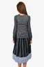 Comme de Garcons Grey Sweater Overlay Check/Mesh Dress Size M