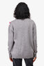 Alberta Ferretti Grey Wool 'Friday' Crewneck Sweater Size 4