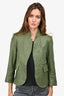 Zadig & Voltaire Green Leather Jacket Size 38